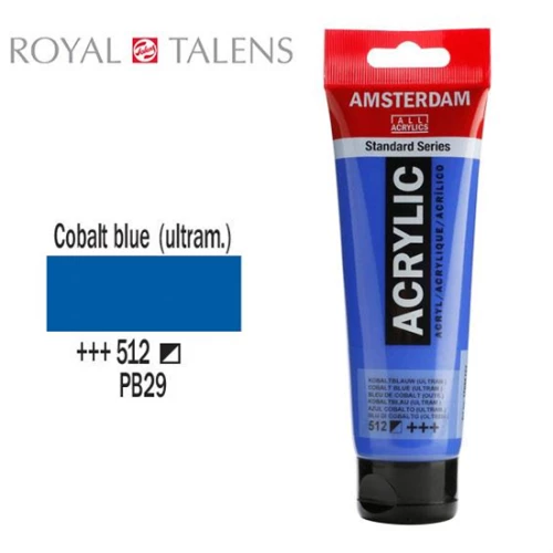Ακρυλικό Χρώμα Royal Talens Amsterdam 120ml 512 Cobalt Blue Ultramarine 17095122