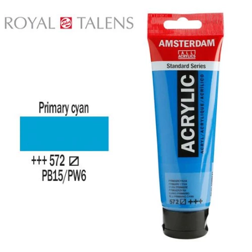 Ακρυλικό Χρώμα Royal Talens Amsterdam 120ml 572 Primary Cyan 17095722