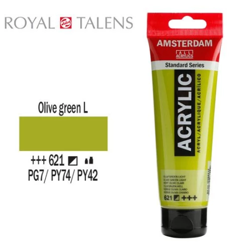 Ακρυλικό Χρώμα Royal Talens Amsterdam 120ml 621 Olive Green Light 17096212