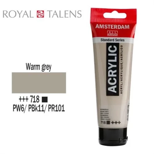 Ακρυλικό Χρώμα Royal Talens Amsterdam 120ml 718 Warm Grey 17097182