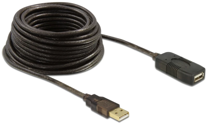 Delock Καλώδιο Usb 2.0 Αρσενικό Σε Θηλυκό 82446, 480mbps, 10m, Μαύρο