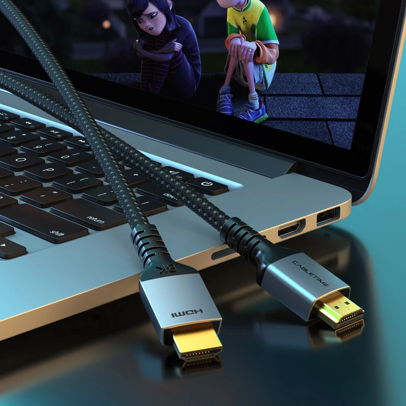 Cabletime Καλώδιο Hdmi 2.1 Hm8k, 28awg, 8k/60hz, 3m, Μαύρο