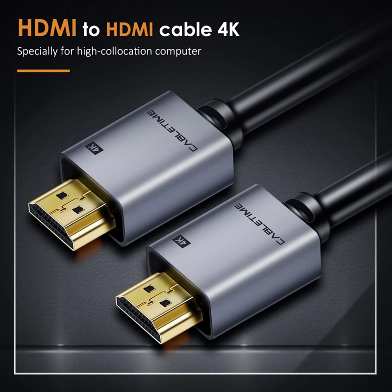 Cabletime Καλώδιο Hdmi 2.0 Av566, 4k/60hz, 3m, Μαύρο