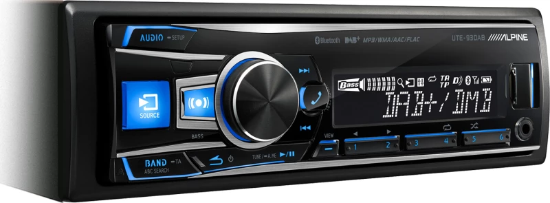 Alpine Ute-200bt Ηχοσύστημα Αυτοκινήτου Universal 1din (bluetooth/usb/aux) Με Αποσπώμενη Πρόσοψη