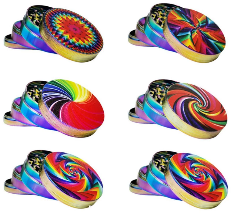 Grinder Τρίφτης Rainbow Kaleidoscope 50mm - 4 Parts