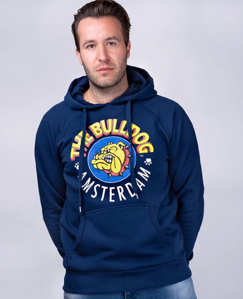 The Bulldog Amsterdam Φούτερ Original Hoodie Navy Blue
