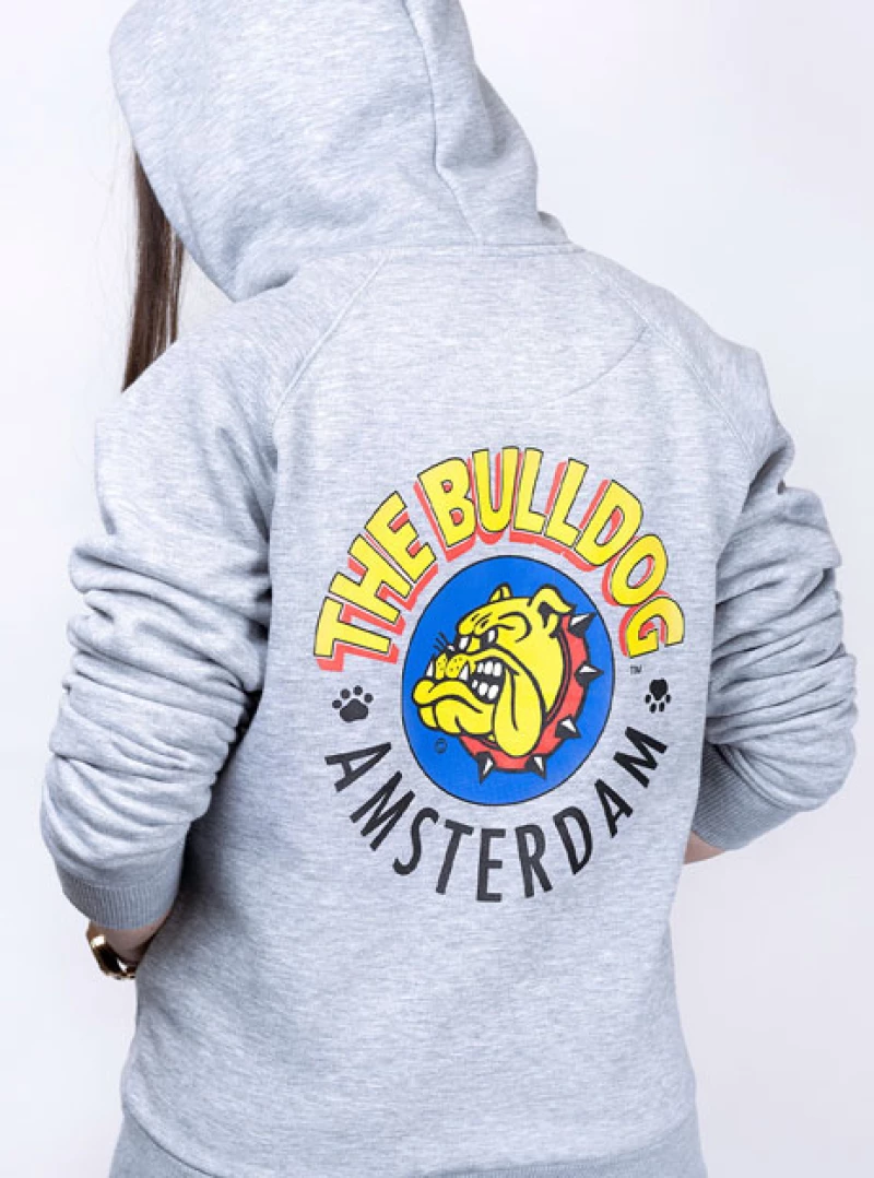 The Bulldog Amsterdam Φούτερ Original Zoodie Με Φερμουάρ - Grey