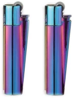 Clipper Αναπτήρας Μεταλλικός Μεγάλος - Rainbow Icy Colour 2 Metal