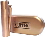 Clipper Αναπτήρας Μεταλλικός Μεγάλος - Rose Gold Metal