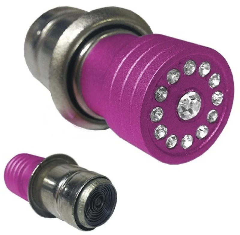 Globostar® 115207 Αναπτήρας Αυτοκινήτου Φούξια Με Διαμαντάκια