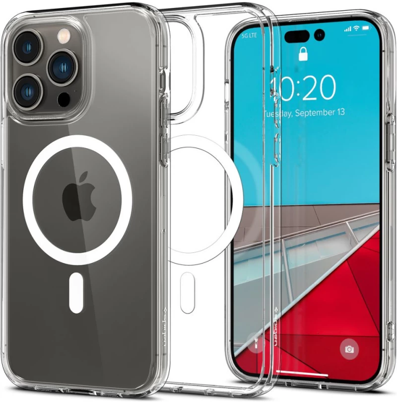 Spigen Ultra Hybrid Mag Back Cover Πλαστικό / Σιλικόνης Λευκό-διάφανο (iphone 14 Pro Max)