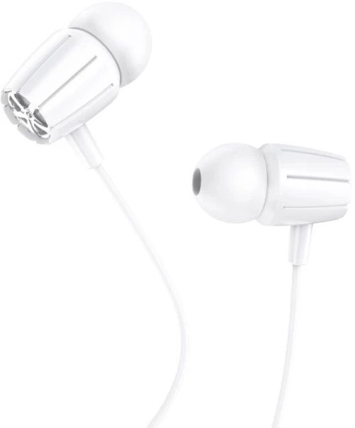 Hands Free Hoco M88 Graceful Earphones Stereo 3.5mm Λευκό 1.2μ Με Μικρόφωνο Και Πλήκτρο Λειτουργίας