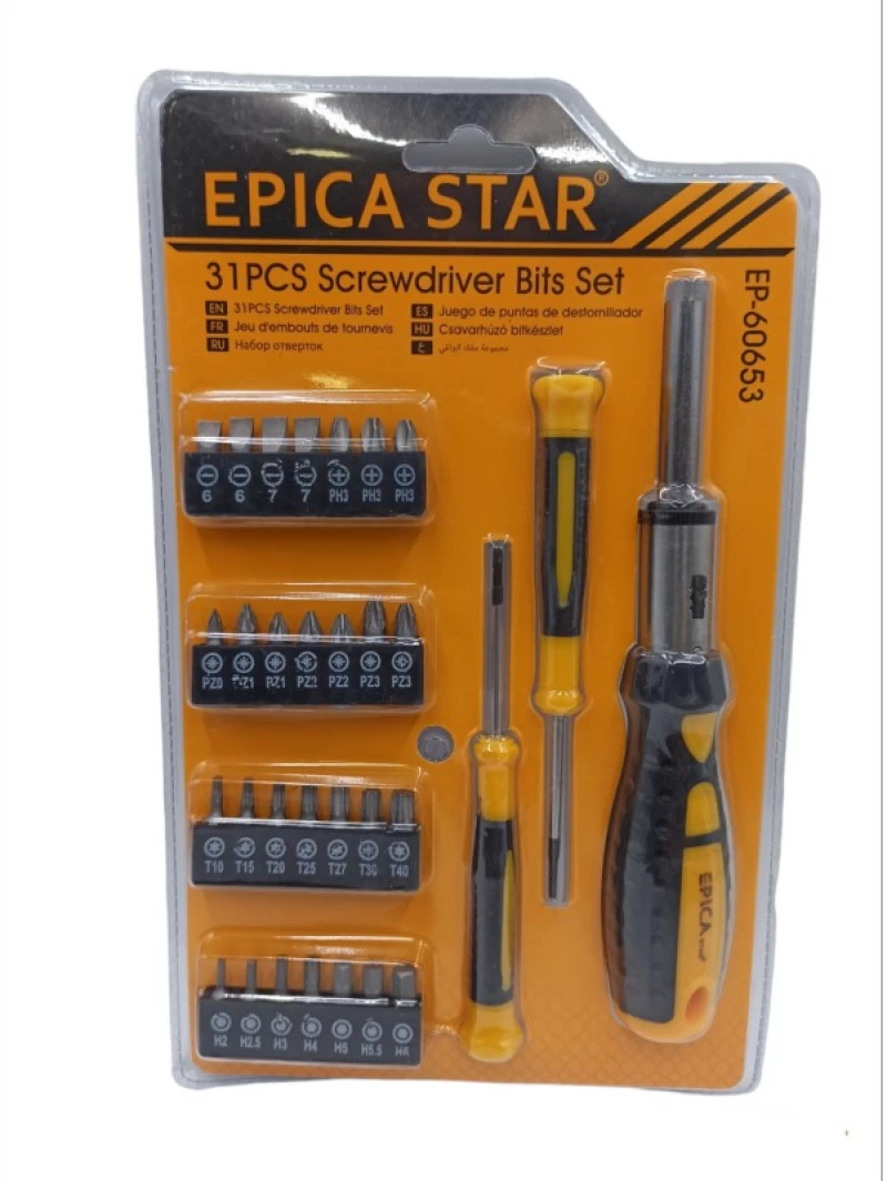 Κατσαβιδι Με Εναλλασσομενεσ Μυτεσ Σετ 31τμχ Epica Star Ep-60653
