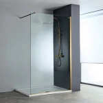 Devon Iwis Walk-in Bronze Brushed Pvd Clean Glass 140x200 - Διαχωριστικό Ντουζιέρας
