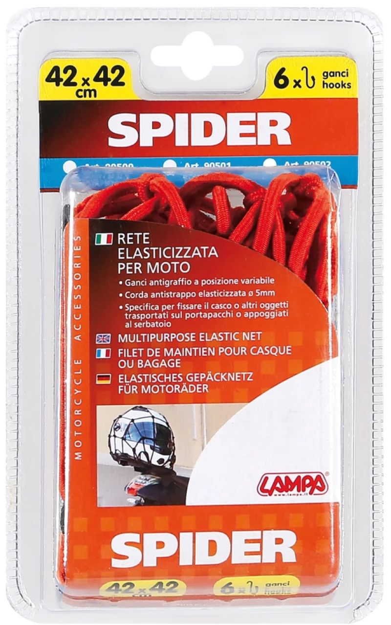 Lampa Διχτυ Δεσιματοσ Ελαστικο Spider Κοκκινο 42x42cm 9050.1-lm