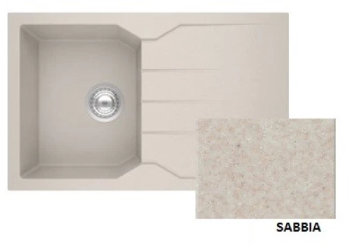 Sanitec Granite 807 Sabbia Νεροχύτης 79 1b 1d