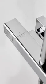 Eurorama Thermo Square 613066 Chrome - Θερμοστατικη Στήλη Ντουζ 2 Εξοδων