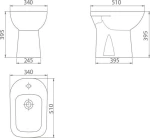 Cerastyle Duru 015300 - Μπιντέ Δαπέδου