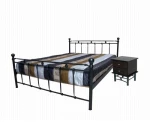 Μεταλλικό Κρεβάτι Metal Casa Κόμπος 1 Εκρού 100 X 200