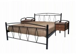 Μεταλλικό Κρεβάτι Metal Casa Ρόμβος Μαύρο 100 X 200
