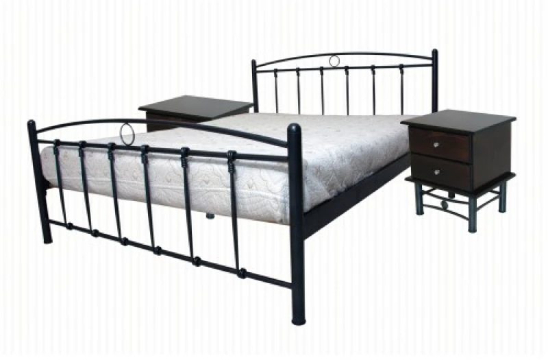Μεταλλικό Κρεβάτι Metal Casa Κόμπος 2 Εκρού 90 X 200