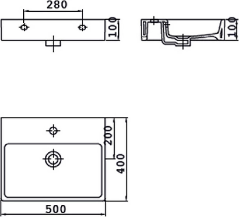 Creavit Nx242 50x40 - Επιτραπέζιος Νιπτήρας