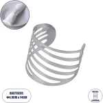 Globostar® Vaisselle 35012 Δαχτυλίδι Πετσέτας Μεταλλικό Ασημί Φ5 X H4cm