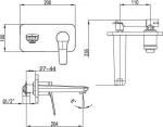 Praxis Andare Chrome Wnw148073c - Εντοιχιζόμενη Μπαταρία Νιπτήρα