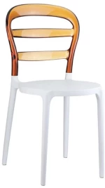 Bibi White/amber Transp.καρεκλα