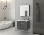 Torino 60 Anthracite - Πάγκος Με Νιπτήρα & Καθρέπτη Με Ντουλάπι
