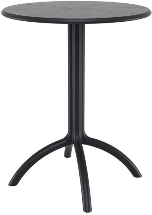 Octopus Φ60χ75εκ.black Τραπεζι Πολ/νιου
