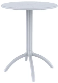 Octopus Φ60χ75εκ.silver Grey Τραπεζι Πολ/νιου