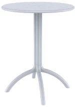Octopus Φ60χ75εκ.silver Grey Τραπεζι Πολ/νιου