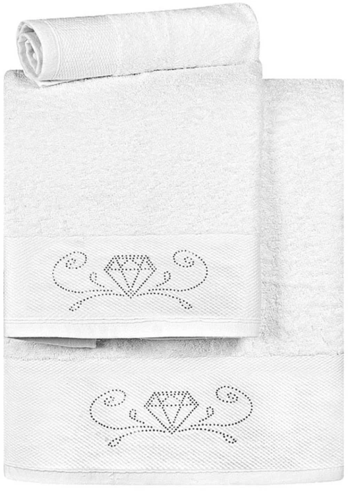 191765 Σετ Πετσετεσ Art Σετ 3τμχ Λευκο Beauty Home