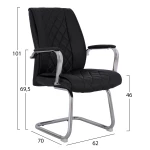 Καρεκλα Walden Hm1105.01 Σε Χρωμα Μαυρο