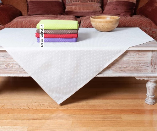 Τραπεζομάντηλα (140cm X 180cm) Πουά Μπεζ - -