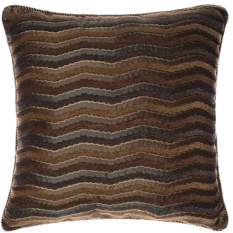 Μαξιλαροθηκη 602 (45cm X 45cm) Κύμα Λαδί - -