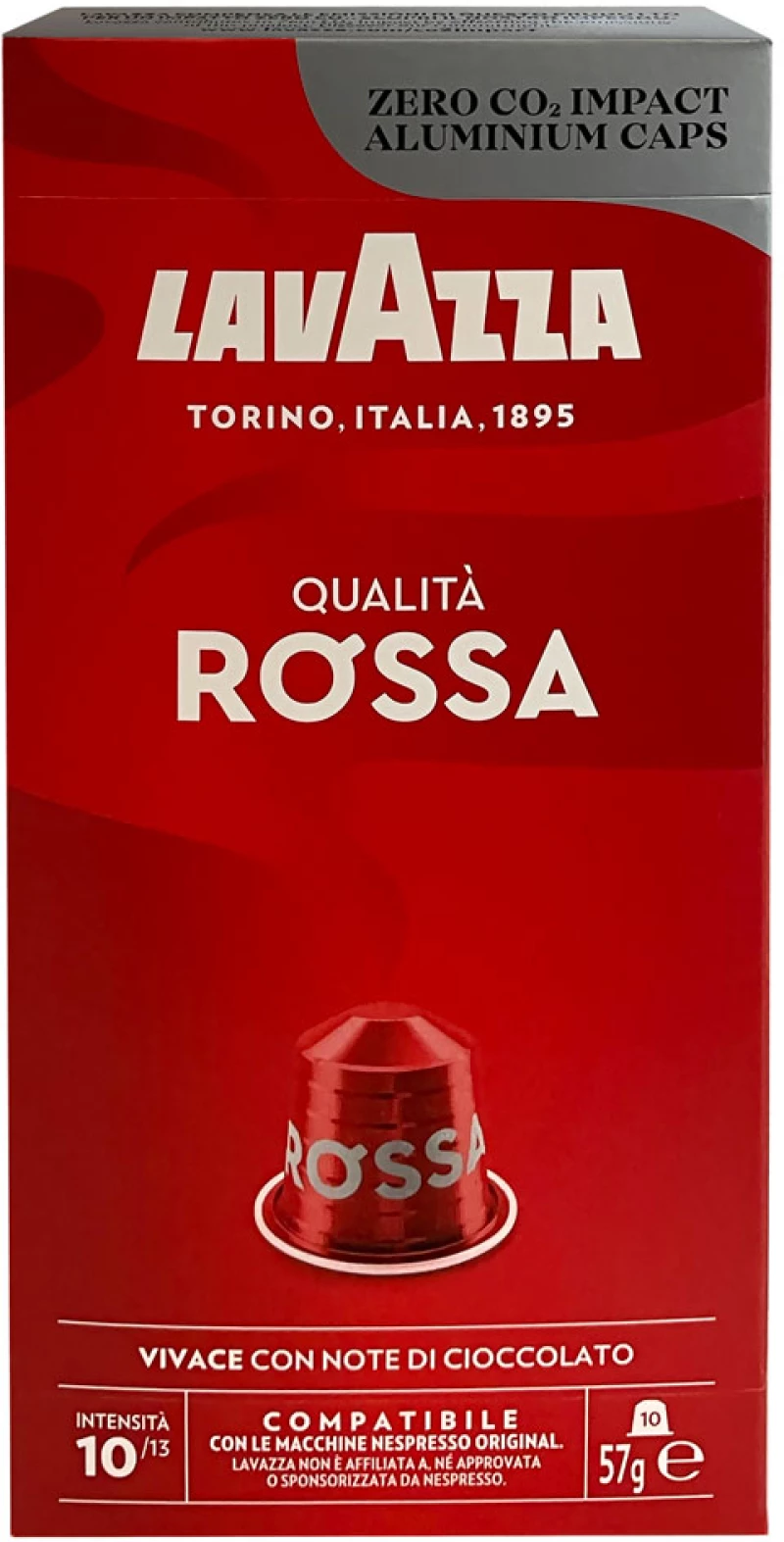 Κάψουλες Nespresso Συμβατές Lavazza Qualita Rossa 10 Τεμάχια