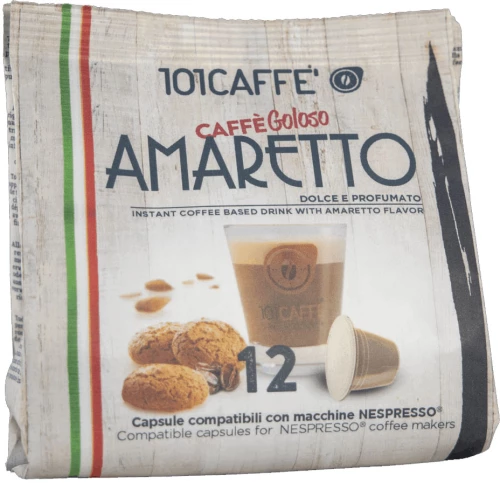 Κάψουλες Nespresso Συμβατές 101caffè Amaretto 12 Τεμάχια