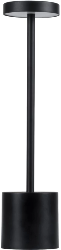 Globostar® Jojo 76520 Μοντέρνο Επιτραπέζιο Φωτιστικό Πορτατίφ Led 1.5w 105lm 120° Dc 5v Επαναφορτιζόμενο Με Μπαταρία Li-ion 1800mah - Διακόπτη Αφής Με 3 Εναλλαγές Φωτισμού Cct Θερμό - Φυσικό - Ψυχρό 1500k - 4500k - 6000k Dimmable - D8 X H34cm - Μαύρο