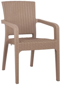 Καρέκλα Κήπου Cappuccino Rattan 58x55x87cm