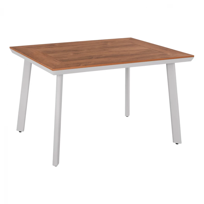 Τραπεζι Αλουμινιου Rahima Με Polywood Λευκο 120x80x72,5υ Εκ. Hm5562.01