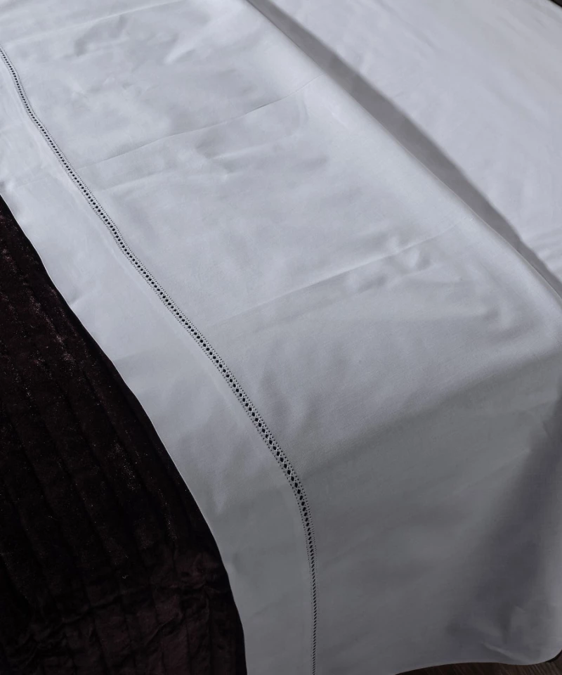 Χειροποιητο Σεντονι Με Αζουρ Νχ46 (180cm X 270cm) Λευκο - -