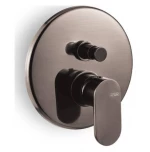 Armando Vicario Slim Black Brushed Μίκτης Εντοιχισμού Με Εκτροπέα 500050d-410