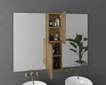 Drop Luxus 120 Wood - Πάγκος Με Νιπτήρα & Καθρέπτη