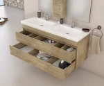 Drop Luxus 120 Wood - Πάγκος Με Νιπτήρα & Καθρέπτη