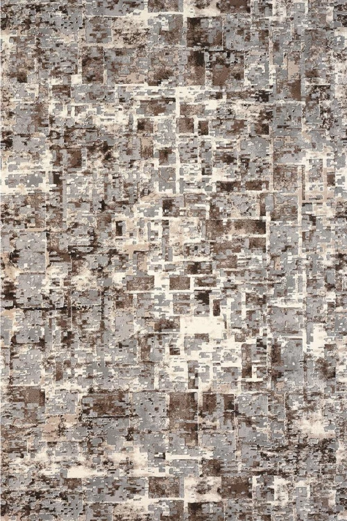 Μοντέρνο Χαλί Καφέ Thema 3575/958 - Colore Colori - Σετ (0,70x1,50)x2 0,70x2,20