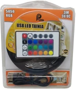 Ταινία Led Τροφοδοσίας Usb (5v) Rgb Μήκους 3m Τύπου Smd5050