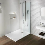 Sirene Slate 12080 White Matt Cast Marble Ντουζιέρα 120 X 80 Cm