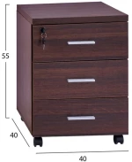 Συρταριερα Γραφειου Vance Επαγγελματικη Wenge Hm2048.12 40x40x55υ Εκ.